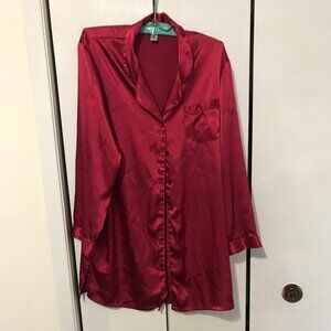 La Senza Ladies Red Night Shirt Size Large